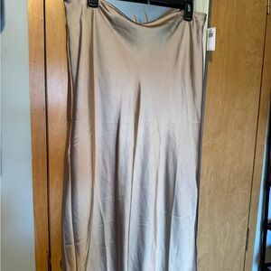 Old Navy Champagne Maxi Satin Skirt